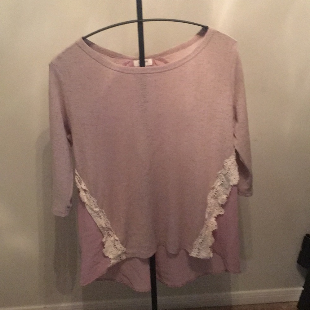 Umgee flirty blouse in blush